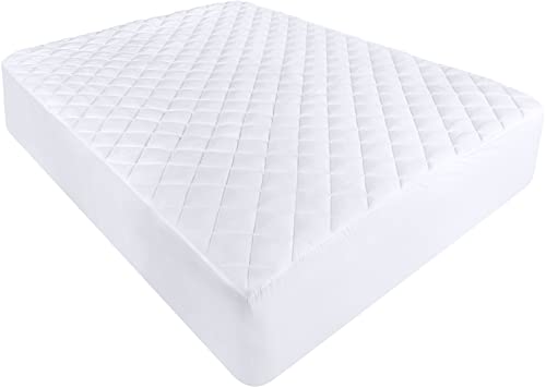 Utopia Bedding - Protector de colchón Acolchado (90x190 cm) - Microfibra - Transpirable - Funda para colchon estira hasta 38 cm de Profundidad - 90 x 190 cm, Cama 90