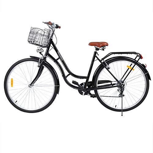 Ridgeyard 28' 7 velocidades de la luz de la bici señoras de la ciudad de bicicletas deportes al aire libre urbano de la ciudad de bicicletas Shopper bicicletas de ciudad Hombre de la bici