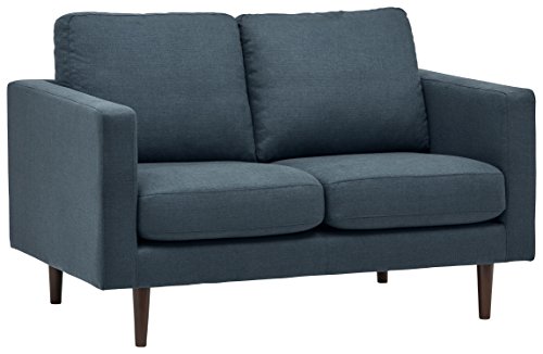 Marca Amazon - Rivet, sofá amorino modelo Revolve, estilo moderno, ancho 142 cm, denim 