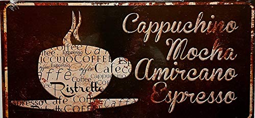 MI RINCON Cuadro de Madera Vintage Motivo Coffe, 15X30 cm