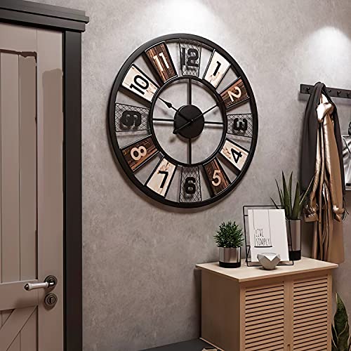 Reloj de Pared Grande Salon, Reloj de Cocina Pared Vintage, 60*60cm